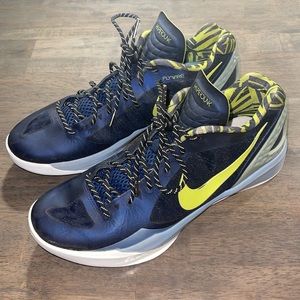 NIKE Zoom Hyperdunk Low Perform Blue/White/Lime Green Men’s Size 13 Pre-owned